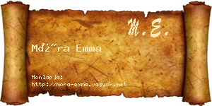 Móra Emma névjegykártya