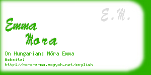 emma mora business card